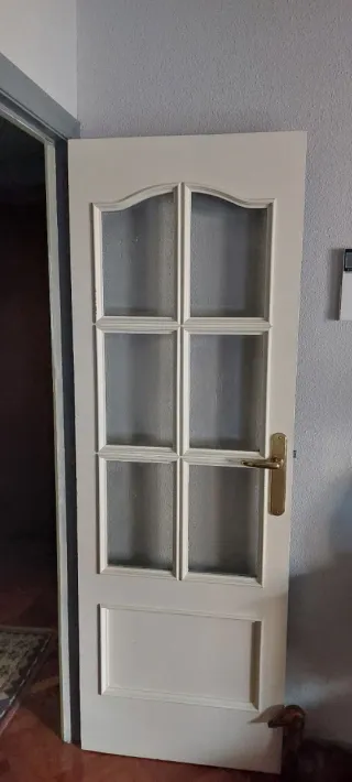 Cinco puertas de madera maciza de interior