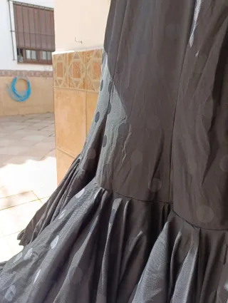 Traje Flamenca negro de lunares talla 42