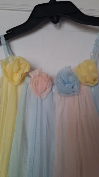 Vestito bambina arcobaleno tulle