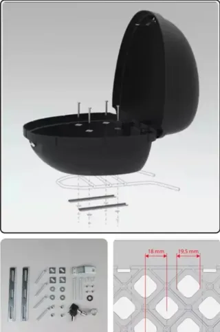 Baúl moto XLMOTO 30L Top Box universal – Nuevo