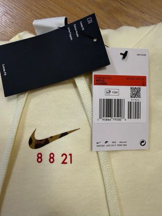 Sudadera Nike Beige/Amarilla Nueva