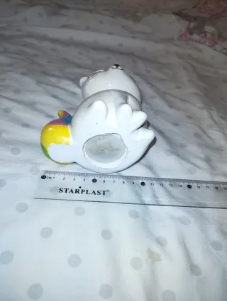 Hucha gato unicornio blanco