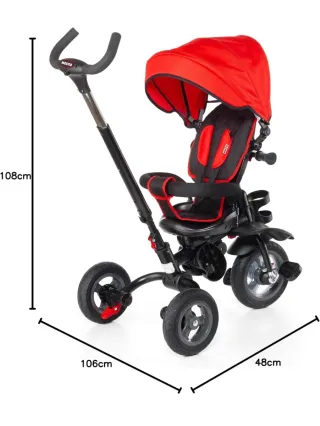 Triciclo Moltó Urbán Trike Rojo y Negro