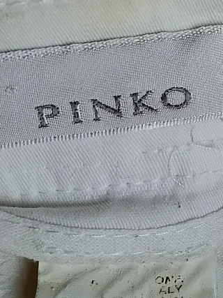 Pantaloni cargo Pinko bianchi con cintura