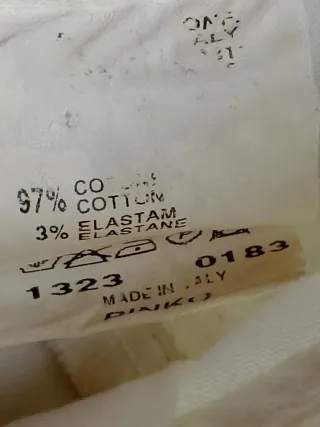 Pantaloni cargo Pinko bianchi con cintura