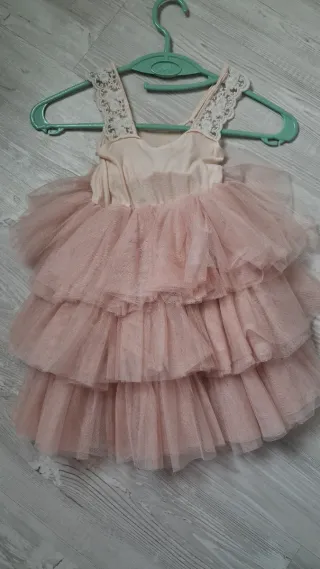 Vestito bambina tulle rosa