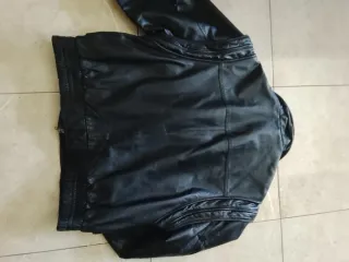 Chaqueta Cuero Negra Talla XL Hombre