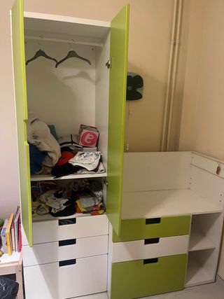 Conjunto armario y cambiador infantil de IKEA