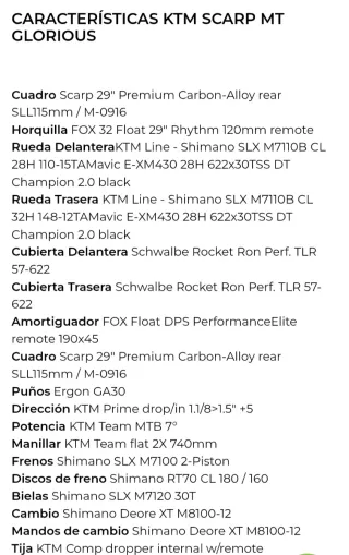 KTM Scarp MT Glorious Carbono Taglia L