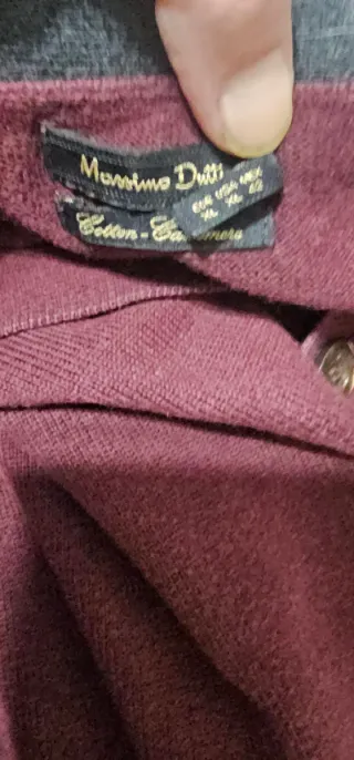 Massimo Dutti cárdigan morado con parches