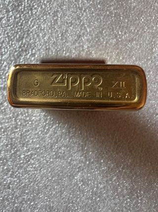 Accendino Zippo Originale Dorato con Incisione