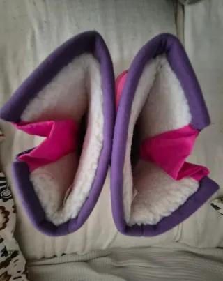 Botas de nieve niña/o rosa y morado