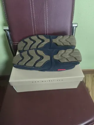 Mocasines de piel hombre azul