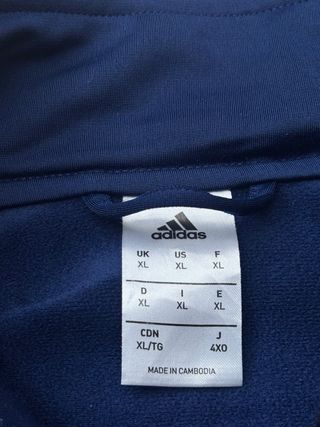 Chaqueta Adidas Cremallera Azul Talla XL