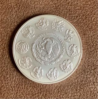 2 ONZAS PLATA 1 DOLAR Y 1 LIBERTAD CON PATINA