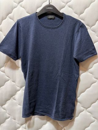 Camiseta Zara Punto Azul Talla S