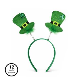 12 Diademas San Patricio - Disfraz Irlandés Verde
