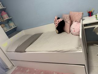 Cama nido blanca madera