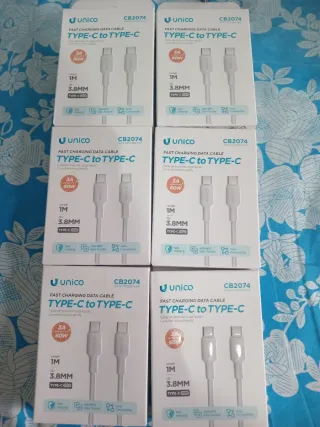 Cable Unico Tipo-C a Tipo-C 1M 60W