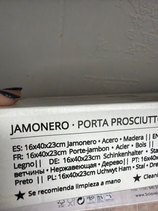 Soporte Jamonero San Ignacio Madera y Acero