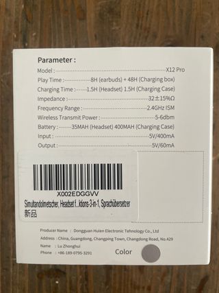 Dbasne X12 Pro Auriculares Inalámbricos Traductor