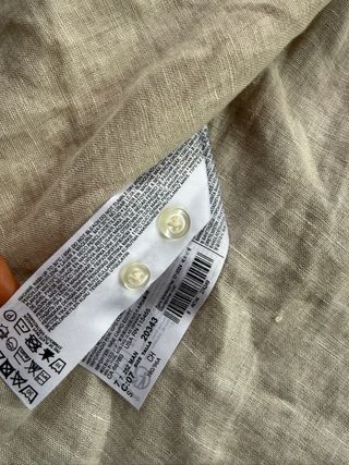 Camisa 100% lino Mango Talla S o m de mujer. Beige