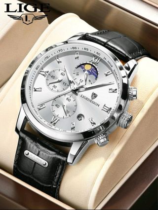 Reloj Cronógrafo Hombre Negro/Plata