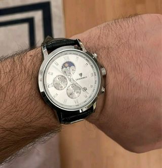 Reloj Cronógrafo Hombre Negro/Plata
