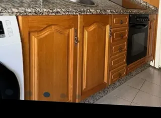 Muebles bajos cocina madera