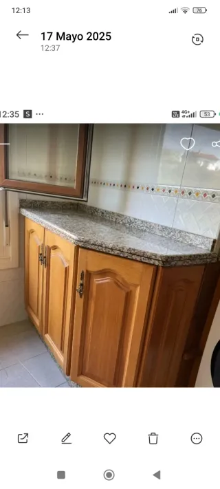 Muebles bajos cocina madera