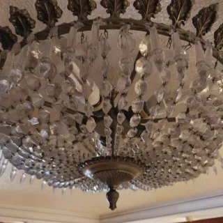 Lámpara de araña cristal metal completa y perfecta