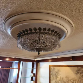 Lámpara de araña cristal metal completa y perfecta