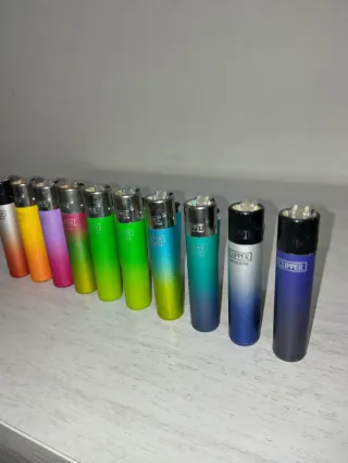 Set 10 accendini Clipper sfumati