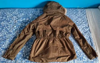 Chaqueta Zara Mujer Marrón con Capucha