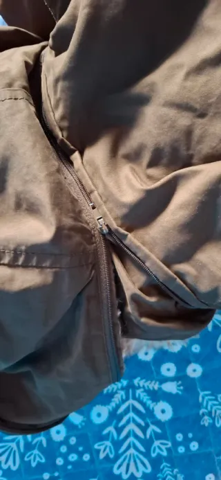 Chaqueta Zara Mujer Marrón con Capucha