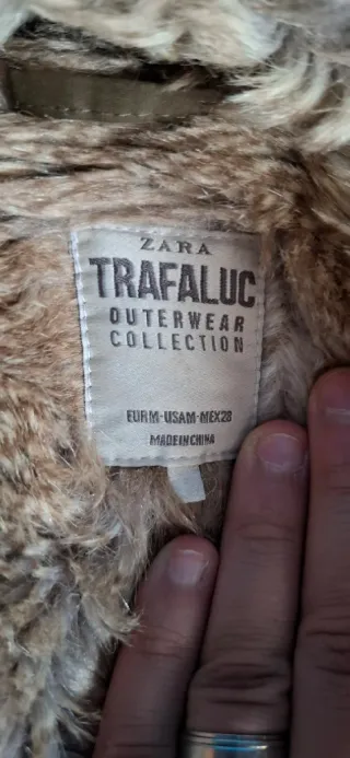 Chaqueta Zara Mujer Marrón con Capucha