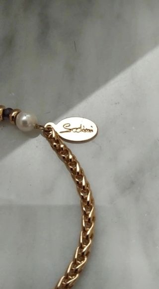 Bracciale donna perle e catena oro
