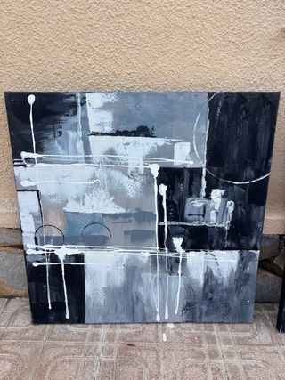 Lote 2 cuadros abstractos