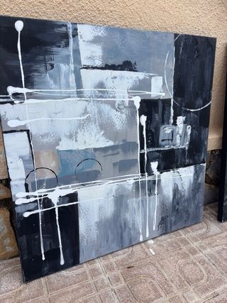 Lote 2 cuadros abstractos