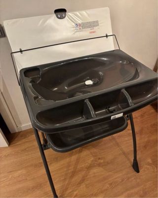 Bañera cambiador bebé gris
