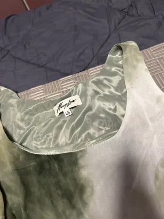 Vestido verde y blanco