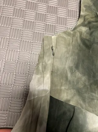 Vestido verde y blanco