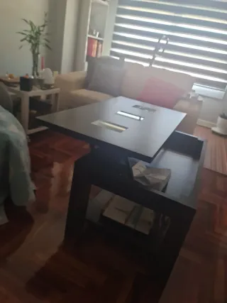 Mesa de centro madera y cristal