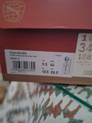 Zapatillas Puma Shuffle Blancas y Doradas