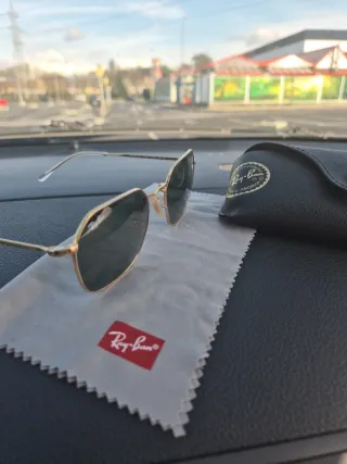 Gafas Ray Ban Hexagonal Doradas