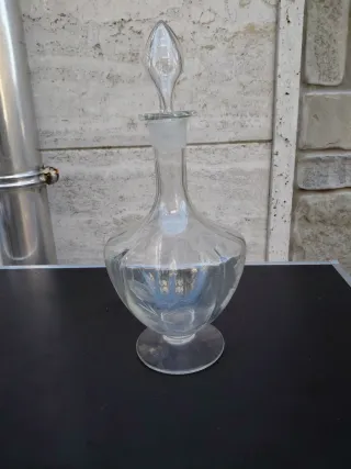 Bottiglia in cristallo con tappo anni '40/'50