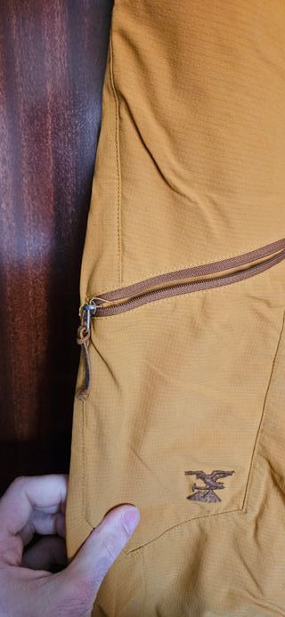 Pantalón de escalada marrón/naranja