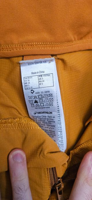 Pantalón de escalada marrón/naranja