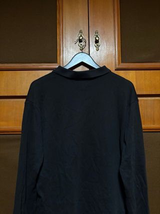 Camisa Polo Manga Larga V&L Negra