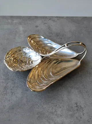 Antipastiera inglese pesce decò EPNS